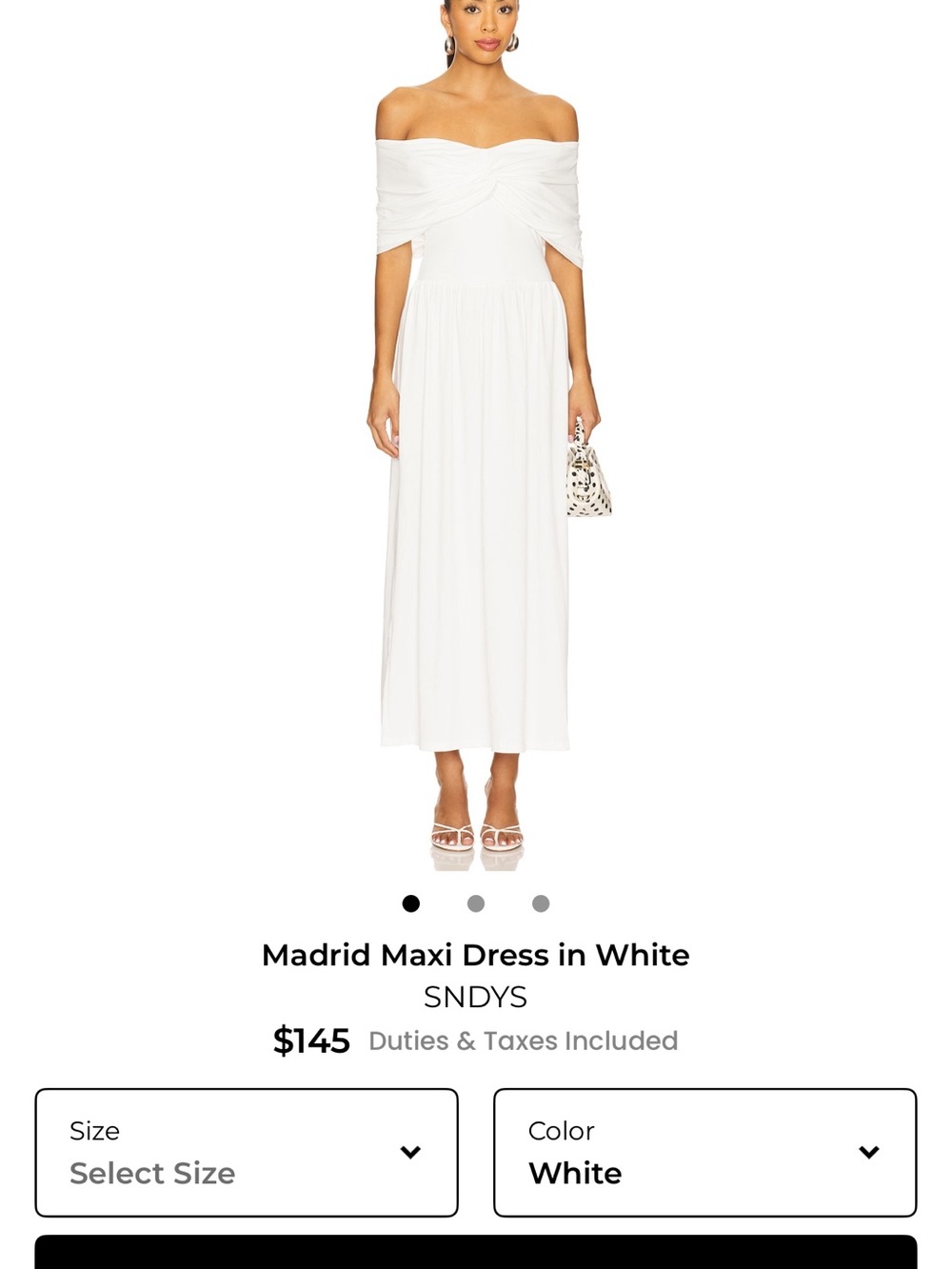 REVOLVE Off-Shoulder Maxi Dress in White